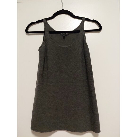 Eileen Fisher Knit Tank Top 100% Wool Gray Petite Small - Picture 1 of 6